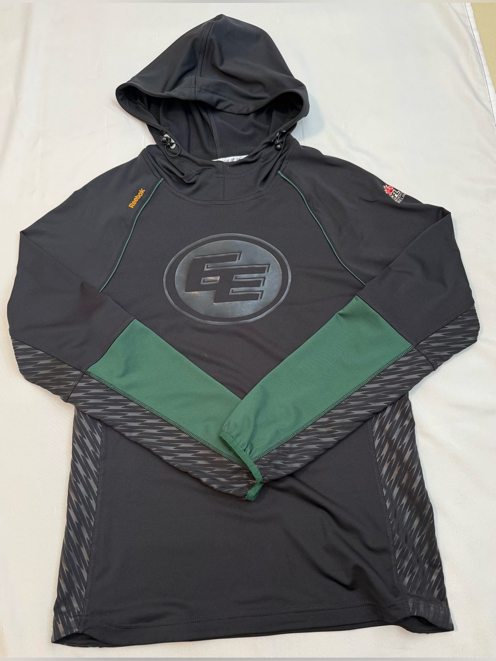 Reebok Black Hooded Edmonton Eskimos/Elks Pullover